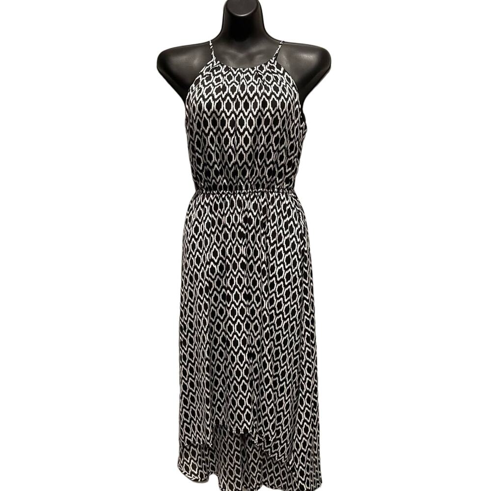 Apt 9 Black and White Pattern Sleeveless Dress - Small
